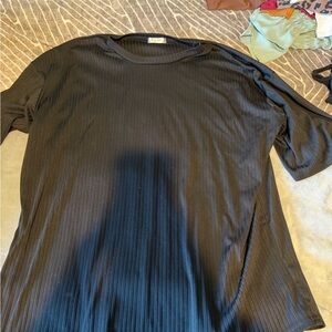 Black Ribbed Shirt